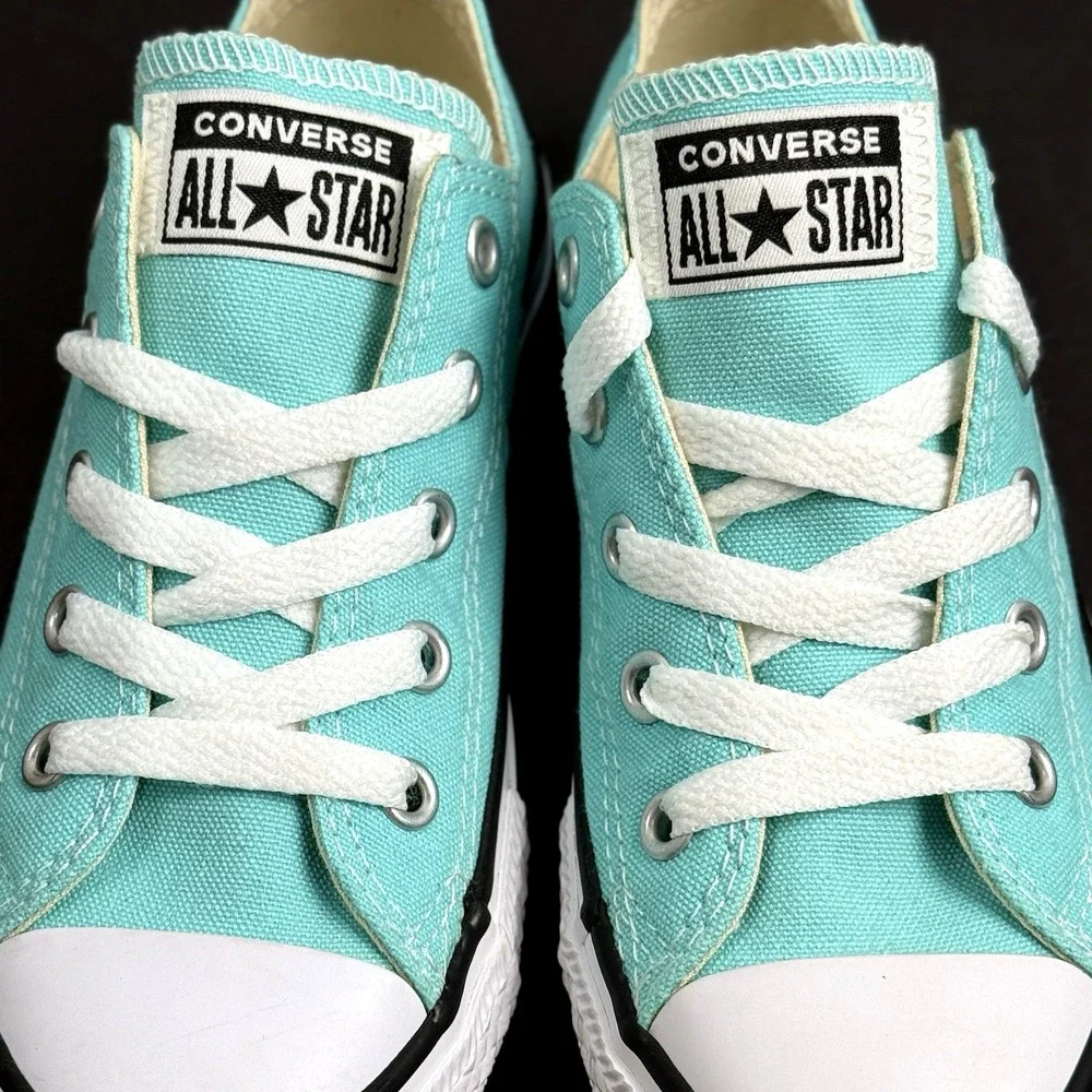 Converse All Star Ox Sneaker Shoe Kid US 12 Aqua Blue Low Top Canvas Lace Up